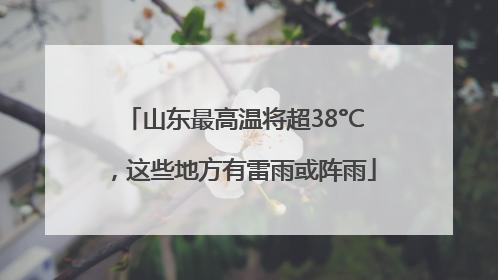 山东最高温将超38°C，这些地方有雷雨或阵雨