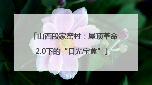 山西段家窑村：屋顶革命2.0下的“日光宝盒”