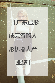 广东已形成完备的人形机器人产业链