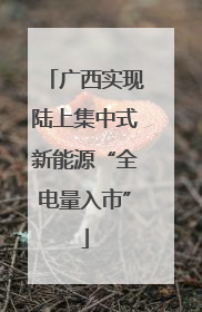 广西实现陆上集中式新能源“全电量入市”