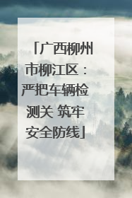 广西柳州市柳江区：严把车辆检测关 筑牢安全防线