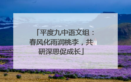 平度九中语文组：春风化雨润桃李，共研深思促成长
