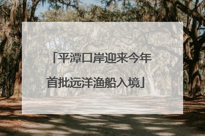 平潭口岸迎来今年首批远洋渔船入境