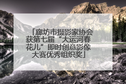 廊坊市摄影家协会获第七届“大运河春花儿”即时创意影像大赛优秀组织奖