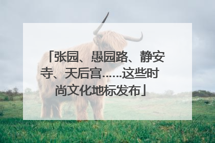张园、愚园路、静安寺、天后宫……这些时尚文化地标发布
