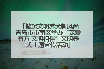 掀起文明养犬新风尚 青岛市市南区举办“宠爱有方 文明相伴”文明养犬主题宣传活动