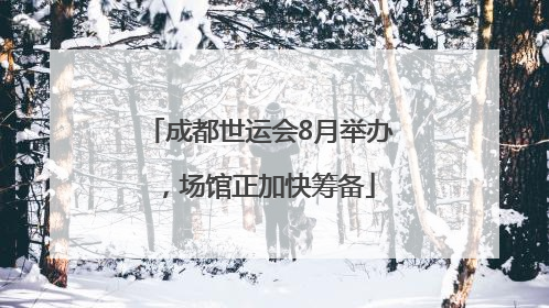 成都世运会8月举办，场馆正加快筹备