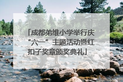 成都弟维小学举行庆“六一”主题活动暨红扣子奖章颁奖典礼