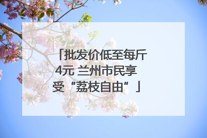 批发价低至每斤4元 兰州市民享受“荔枝自由”