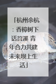 杭州余杭：香樟树下话苕溪 青年合力共建未来坝上生活