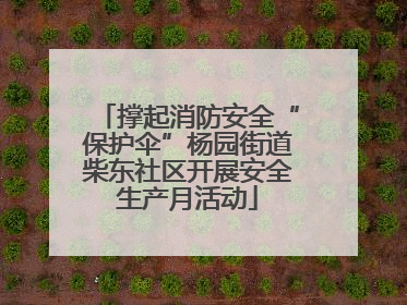 撑起消防安全“保护伞”杨园街道柴东社区开展安全生产月活动