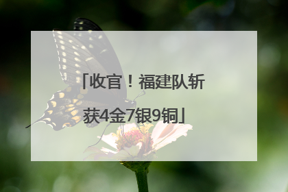 收官！福建队斩获4金7银9铜