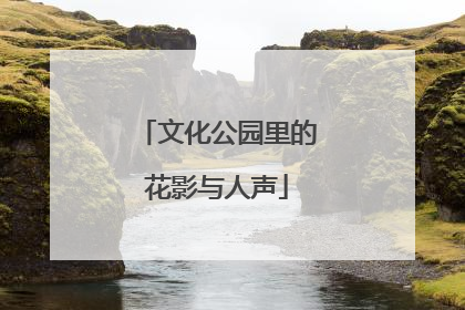 文化公园里的花影与人声