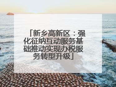 新乡高新区：强化征纳互动服务基础推动实现办税服务转型升级