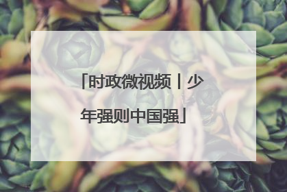 时政微视频丨少年强则中国强
