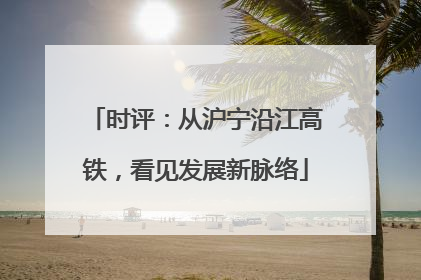 时评：从沪宁沿江高铁，看见发展新脉络