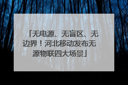 无电源、无盲区、无边界！河北移动发布无源物联四大场景