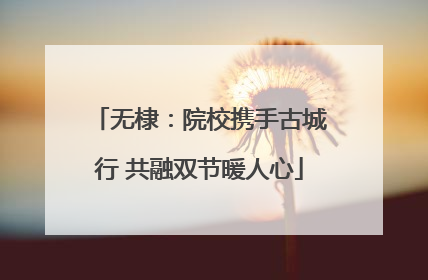 无棣：院校携手古城行 共融双节暖人心