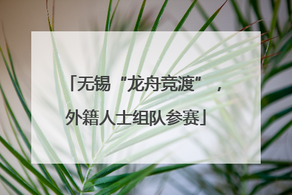 无锡“龙舟竞渡”，外籍人士组队参赛
