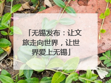无锡发布：让文旅走向世界，让世界爱上无锡