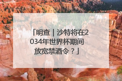 明查｜沙特将在2034年世界杯期间放宽禁酒令？