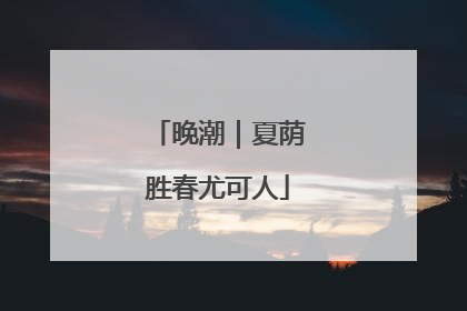 晚潮｜夏荫胜春尤可人