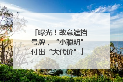 曝光！故意遮挡号牌，“小聪明”付出“大代价”