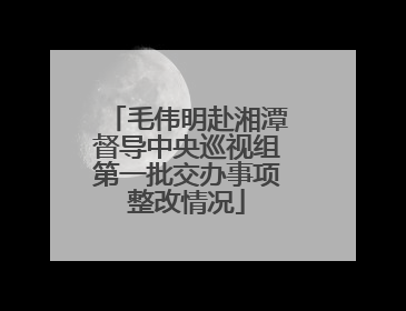 毛伟明赴湘潭督导中央巡视组第一批交办事项整改情况