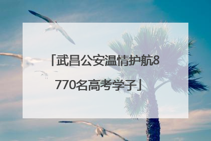 武昌公安温情护航8770名高考学子