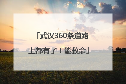武汉360条道路上都有了！能救命