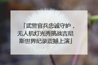 武警官兵忠诚守护，无人机灯光秀挑战吉尼斯世界纪录震撼上演