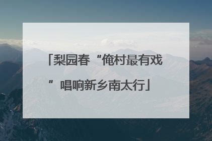 梨园春“俺村最有戏”唱响新乡南太行