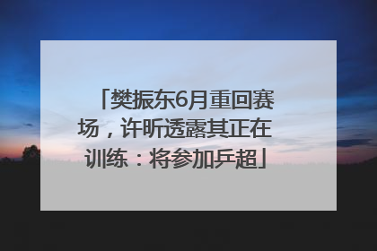 樊振东6月重回赛场，许昕透露其正在训练：将参加乒超