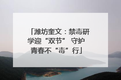 潍坊奎文：禁毒研学迎“双节” 守护青春不“毒”行