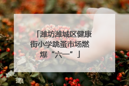 潍坊潍城区健康街小学跳蚤市场燃爆“六一”