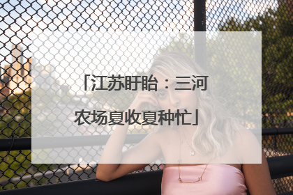 江苏盱眙：三河农场夏收夏种忙
