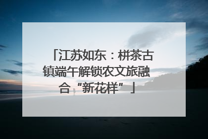 江苏如东：栟茶古镇端午解锁农文旅融合“新花样”
