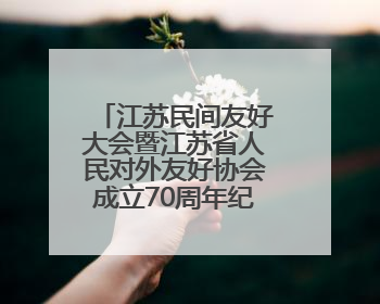 江苏民间友好大会暨江苏省人民对外友好协会成立70周年纪念活动举行
