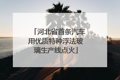 河北省首条汽车用优质特种浮法玻璃生产线点火
