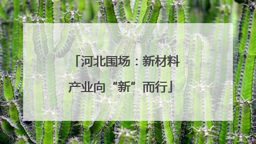 河北围场：新材料产业向“新”而行
