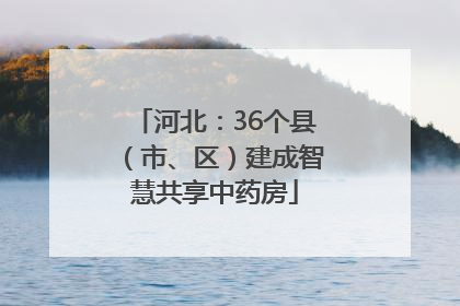河北：36个县（市、区）建成智慧共享中药房