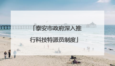 泰安市政府深入推行科技特派员制度