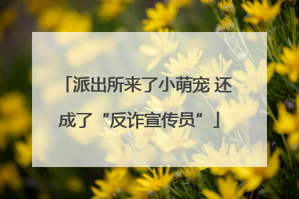 派出所来了小萌宠 还成了“反诈宣传员”