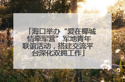 海口举办“爱在椰城 情牵军营”军地青年联谊活动，搭建交流平台深化双拥工作