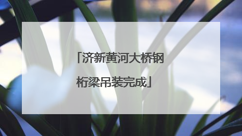 济新黄河大桥钢桁梁吊装完成