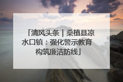 清风头条｜桑植县凉水口镇：强化警示教育 构筑廉洁防线