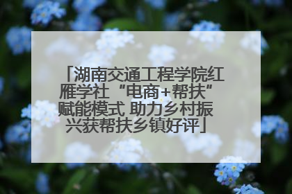 湖南交通工程学院红雁学社“电商+帮扶”赋能模式 助力乡村振兴获帮扶乡镇好评