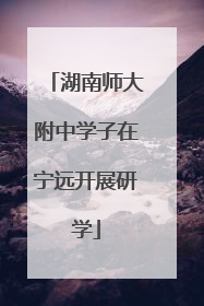 湖南师大附中学子在宁远开展研学