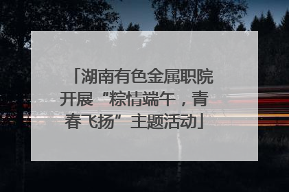 湖南有色金属职院开展“粽情端午，青春飞扬”主题活动