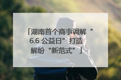 湖南首个商事调解“6.6 公益日”打造解纷“新范式”